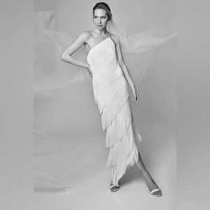 Womance Asymmetrical Fringe Dress